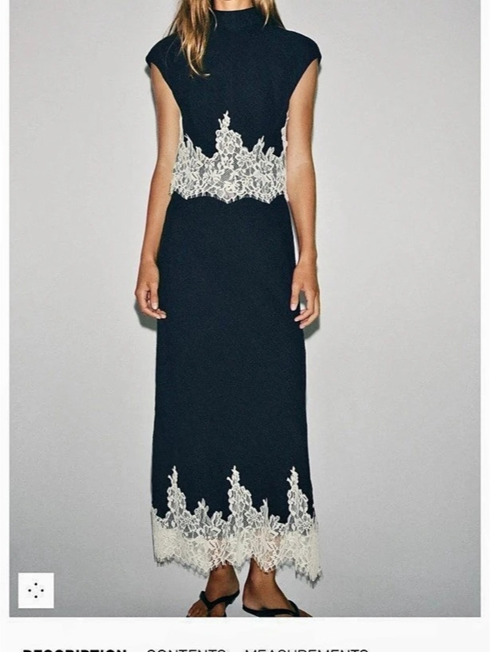Zara Lace-line Midi Skirt Black & White
With elastic waistband. M
.